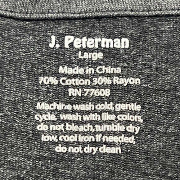 J Peterman Dress Womens L Gray Cotton Rayon Blend Midi Boxy Lagenlook Minimalist - Picture 7 of 7